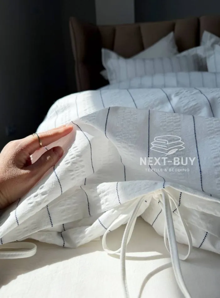 Постельное бельё TIARA CREAM Natural Cotton Series из варёного хлопка, евро комплект 200×220 — изображение 4