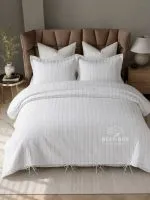 Постельное бельё TIARA CREAM Natural Cotton Series из варёного хлопка, евро комплект 200×220