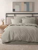 Постільна білизна First Choice Arrow Greice Natural Cotton Series з вареної бавовни, євро 200×220