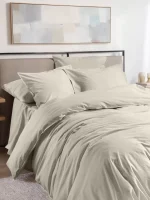 Постільна білизна First Choice Arrow Wind Natural Cotton Series з вареної бавовни, євро 200×220