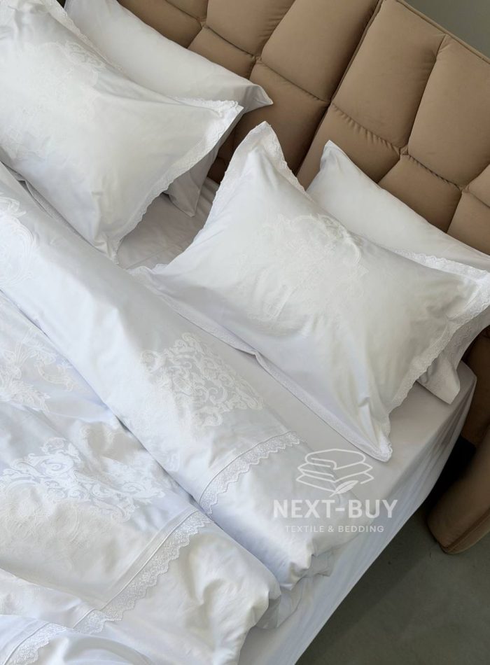 Постільна білизна Maison Dor Adrienne white 200x220 см бамбук жаккард - Зображення 12