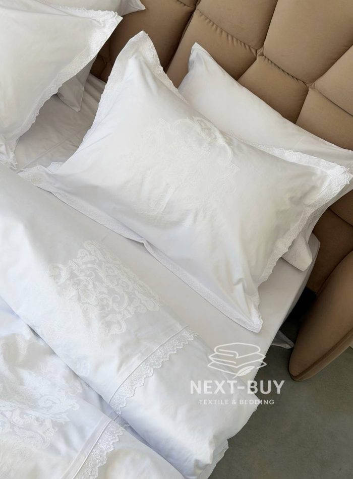 Постільна білизна Maison Dor Adrienne white 200x220 см бамбук жаккард - Зображення 11