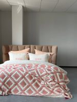 Постільна білизна Istanbul Home Collection Perge Salmon з мусліну, євро 200×220