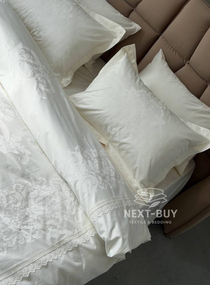 Постільна білизна Maison Dor Adrienne krem 200x220 см бамбук жаккард - Зображення 6