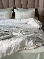 Постільна білизна Istanbul Home Collection Perge Mint з мусліну, євро 200×220 - Зображення 5