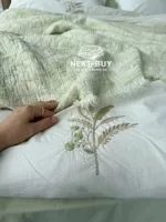 Постільна білизна Istanbul Home Collection Armoni Mint з муслиновим пледом - Зображення 2