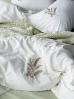 Постільна білизна Istanbul Home Collection Armoni Mint з муслиновим пледом - Зображення 3