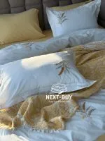 Постельное белье Istanbul Home Collection Armoni Yellow с муслиновым пледом — изображение 6