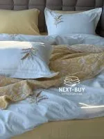 Постельное белье Istanbul Home Collection Armoni Yellow с муслиновым пледом — изображение 3