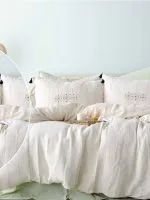Постільна білизна Istanbul Home Collection Perge Mint з мусліну, євро 200×220 - Зображення 7