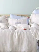 Постельное бельё Istanbul Home Collection Perge Mavi Blue из муслина, евро 200×220