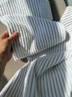Махровий банний рушник у смужку Kassatex New York Sullivan Ribbed, 100% єгипетська бавовна, 70×140 см, 1 шт. - Зображення 3