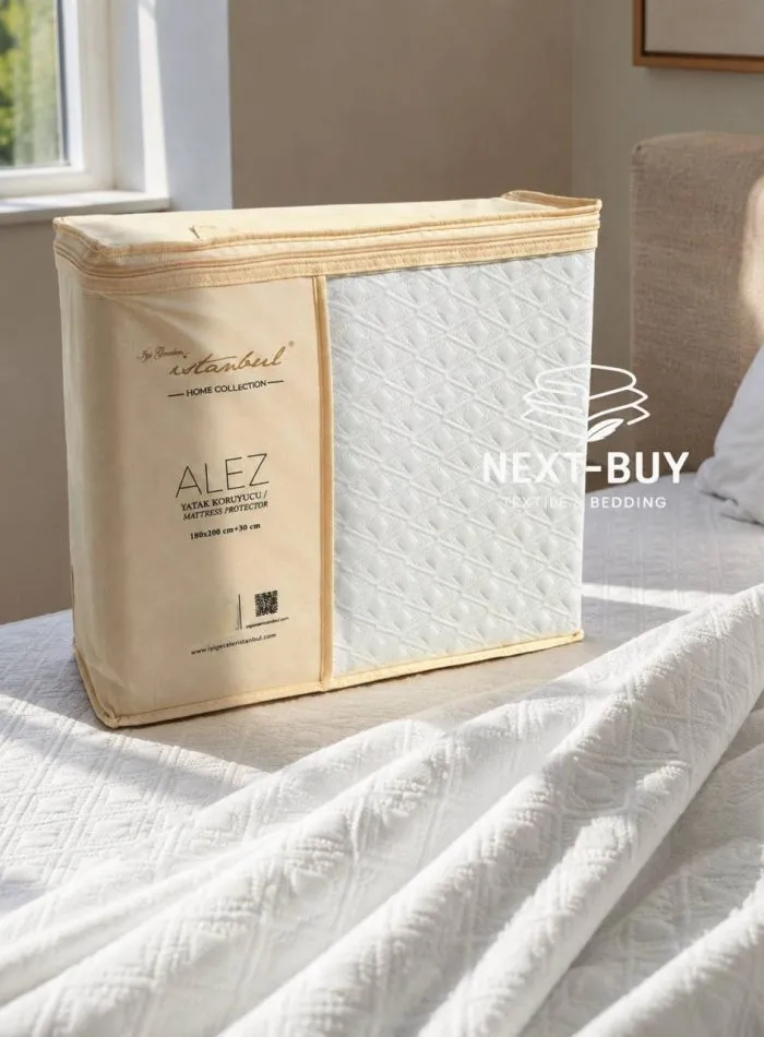 Наматрацник Istanbul Home Collection ALEZ 180×200+30 см, водонепроникний захисний чохол на матрац із бортом, Туреччина - Зображення 4