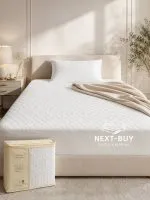 Наматрасник Istanbul Home Collection ALEZ 160×200+30 см, стёганый защитный чехол на матрас, Турция