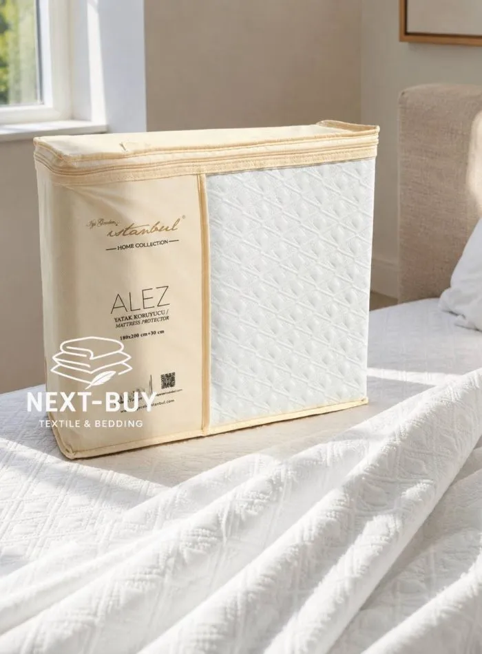 Наматрасник Istanbul Home Collection ALEZ 160×200+30 см, стёганый защитный чехол на матрас, Турция — изображение 5