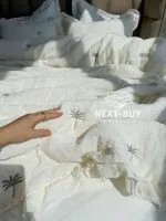 Муслиновое покрывало с наволочками Maison Luxe Cream, евро, полиэстер, Турция — изображение 5
