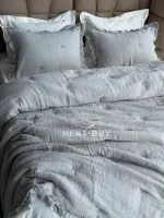 Муслінове покривало з наволочками Maison Luxe Grey, євро, поліестер, Туреччина