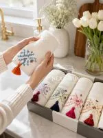 Набір махрових рушників Istanbul Home Collection Perge бавовна з вишивкою 30×50 см, 5 шт. - Зображення 2