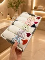 Набір махрових рушників Istanbul Home Collection Perge бавовна з вишивкою 30×50 см, 5 шт. - Зображення 4