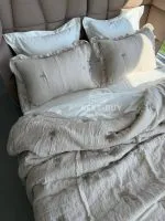 Муслиновое покрывало с наволочками Maison Luxe Biege, евро, полиэстер, Турция — изображение 4