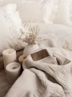 Постельное белье с пике Saheser Ramona евро 200х220 — изображение 5