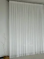 Турецький структурний тюль Urban Linen Stripe White, білий зі срібним блиском, арт. 876 - Зображення 3