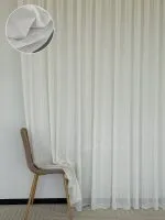 Тюль турецький структурний льон Natural Linen Lines, кремовий, арт. 874