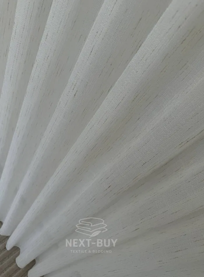 Тюль турецький структурний льон Natural Linen Lines, кремовий, арт. 874 - Зображення 9