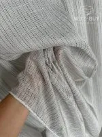 Турецький структурний тюль Urban Linen Stripe, кремовий / коричневий, арт. 873 - Зображення 6