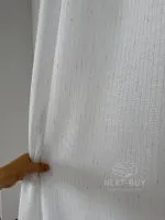 Турецький структурний тюль Urban Linen Stripe White, білий зі срібним блиском, арт. 876 - Зображення 15
