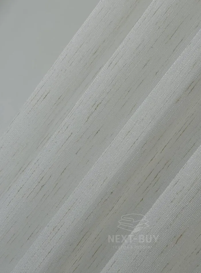 Тюль турецький структурний льон Natural Linen Lines, кремовий, арт. 874 - Зображення 7