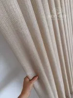 Тюль структурный Silver Linen Glow Beige бежевый лен с серебристой нитью, арт. 871 — изображение 14