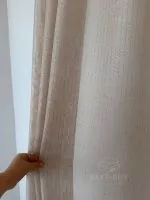 Тюль структурный Silver Linen Glow Beige бежевый лен с серебристой нитью, арт. 871 — изображение 15
