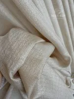 Тюль структурный Silver Linen Glow Beige бежевый лен с серебристой нитью, арт. 871 — изображение 16
