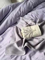 (Копія)(Копія)Постельное белье Istambul Sweet Dreams Lavender вареный хлопок с вышивкой евро комплект 200х220