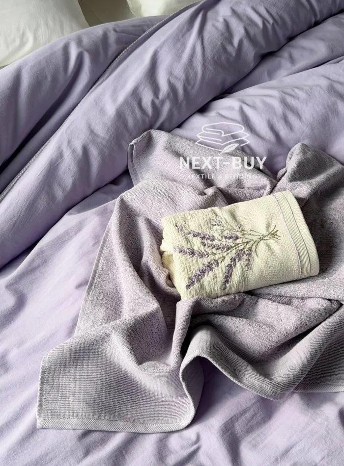 (Копія)(Копія)Постельное белье Istambul Sweet Dreams Lavender вареный хлопок с вышивкой евро комплект 200х220 — изображение 4