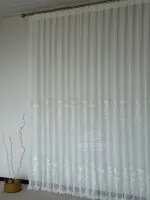 Тюль льон із квітковою вишивкою Snow-White Snowdrop, білий, висота 3 м, Туреччина, арт. 867 - Зображення 8