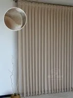 Тюль структурный Silver Linen Glow Beige бежевый лен с серебристой нитью, арт. 871 — изображение 8