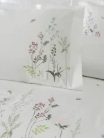 Постільна білизна Dantela Botanic Cream сатин з вишивкою євро комплект 200х220 - Зображення 4