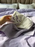 (Копія)(Копія)Постельное белье Istambul Sweet Dreams Lavender вареный хлопок с вышивкой евро комплект 200х220 — изображение 2