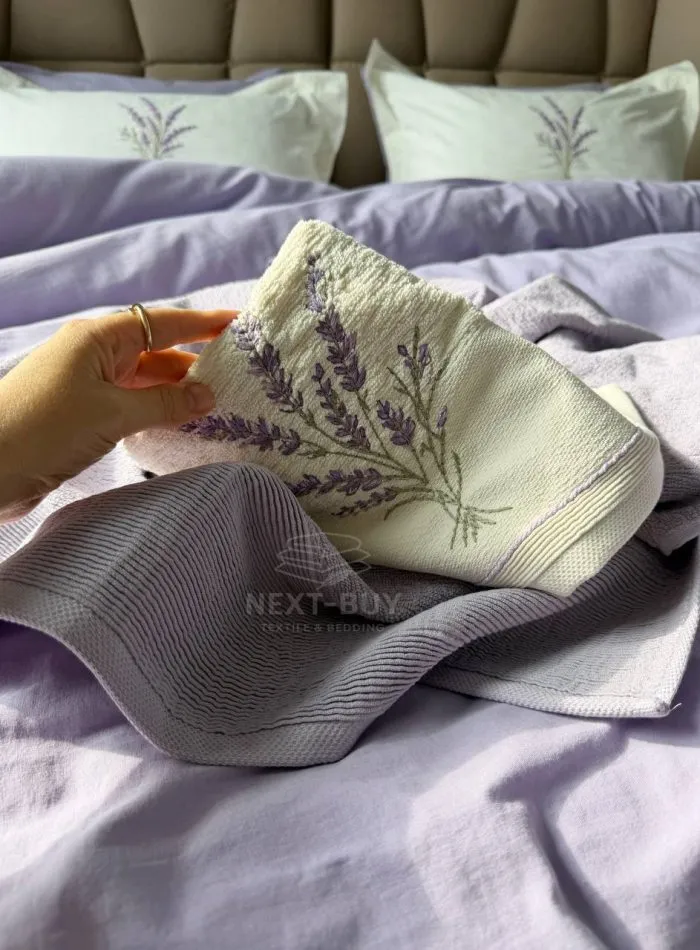 (Копія)(Копія)Постельное белье Istambul Sweet Dreams Lavender вареный хлопок с вышивкой евро комплект 200х220 — изображение 2
