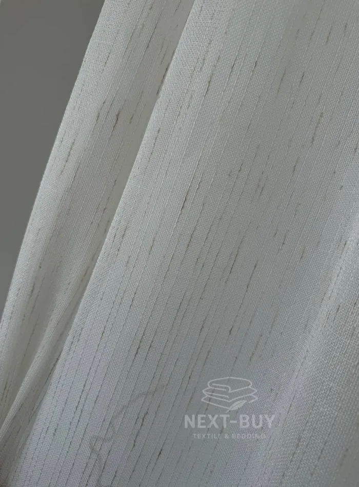 Тюль турецький структурний льон Natural Linen Lines, кремовий, арт. 874 - Зображення 15