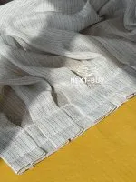 Турецький структурний тюль Urban Linen Stripe, кремовий / коричневий, арт. 873 - Зображення 10