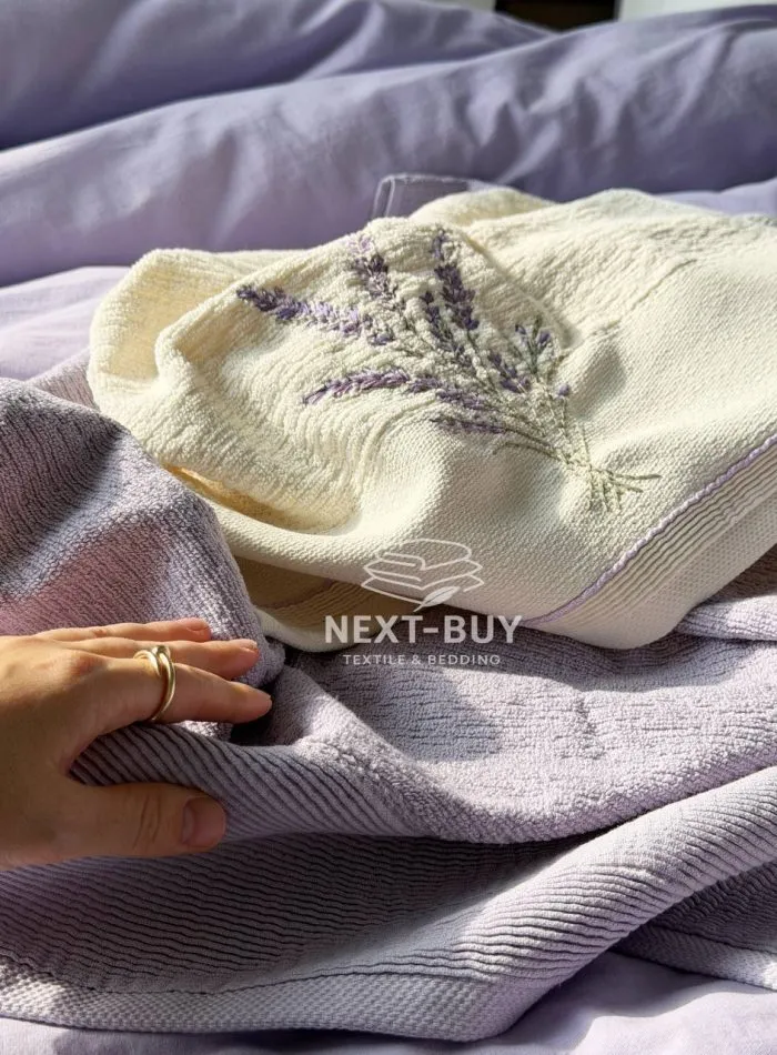 (Копія)(Копія)Постельное белье Istambul Sweet Dreams Lavender вареный хлопок с вышивкой евро комплект 200х220 — изображение 7