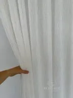 Тюль турецький структурний льон Natural Linen Lines, кремовий, арт. 874 - Зображення 13