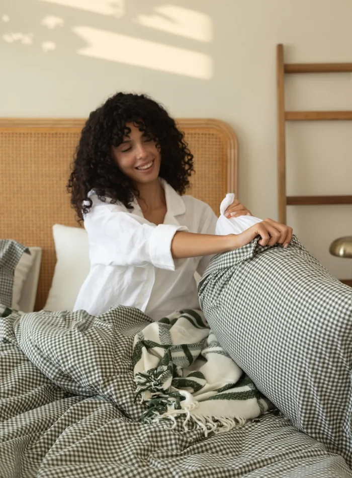 Постільна білизна First Choice LUNA ALURA YESIL фланель євро комплект 200х220 - Зображення 5