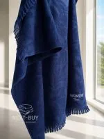 Maison D'or бавовняний рушник для лазні, сауни Hawaii navy 85х150см - Зображення 2