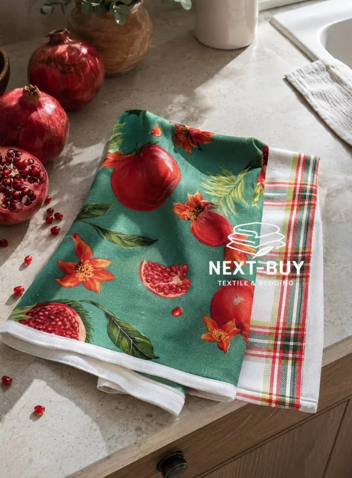 Набор кухонных полотенец Mercan Rose «Гранат» 40×60 см, 2 шт., 100% хлопок, Турция — изображение 4