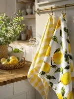 Набор кухонных полотенец Mercan Rose «Лимоны» 40×60 см, 2 шт., 100% хлопок