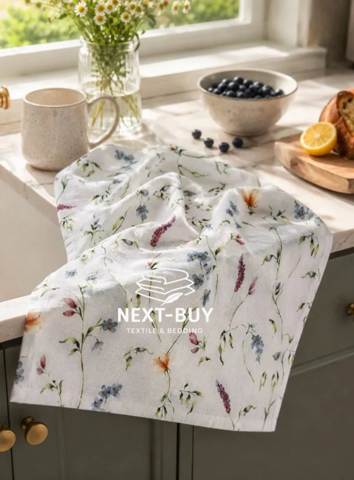Набор кухонных полотенец Mercan Rose «Полевые цветы» 40×60 см, 2 шт., 100% хлопок — изображение 2